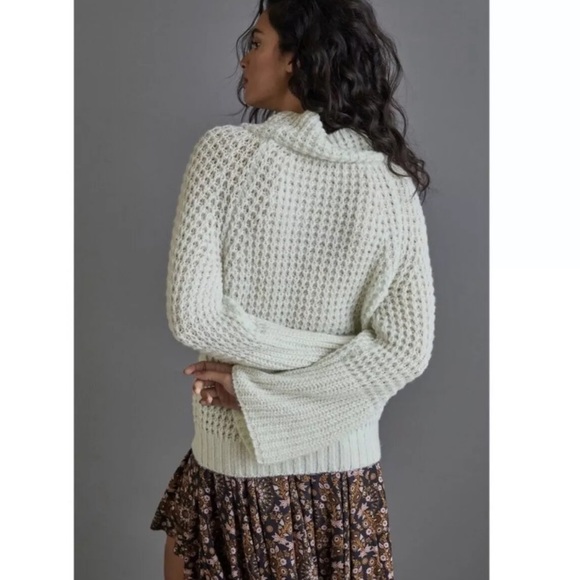 NWT Maeve Anthropologie Dionne Waffle Knit Sweater - Picture 2 of 4